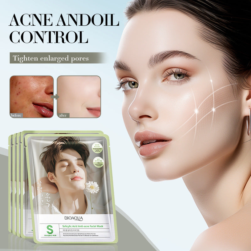 Salicylic Acid Anti-Acne Mask BIOAOUA Nourishing and Hydrating Moisturizing Face Mask Cross-Border Wholesale