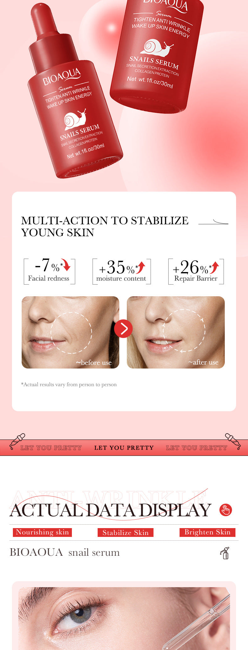 BIOAOUA Essence Series Hydrating and Nourishing Vitamins C Essence  Foreign Trade Factory Direct Sales