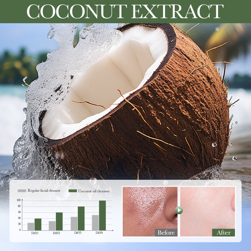 Coconut Oil Purifying Cleanser SADOER Moisturizing and pore-cleaning facial cleanser cross-border wholesale
