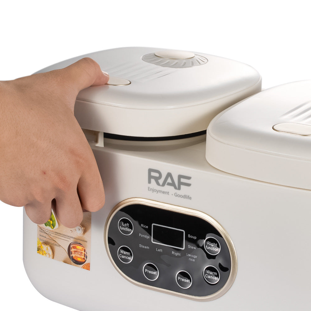 RAF European Standard Rice Cooker Smart2L Fully Automatic Health Care Household Stainless Steel Double Pot Multi-Functional R.5419