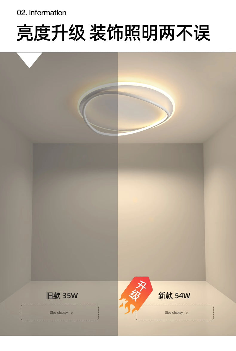 Nordic Light Luxury Bedroom Lamp LED Ceiling lamp for master bedroom, study room, dining room, simple modern oval light fixture