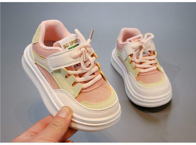 Spring and Autumn New Children's Shoes for Girls and Boys, Leather Walking Shoes, Girls' Sneakers, Korean Style Baby Shoes