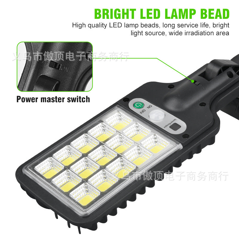 New Solar Street Light LED Outdoor lighting human body sensor garden light with remote control wall lamp Waterproof