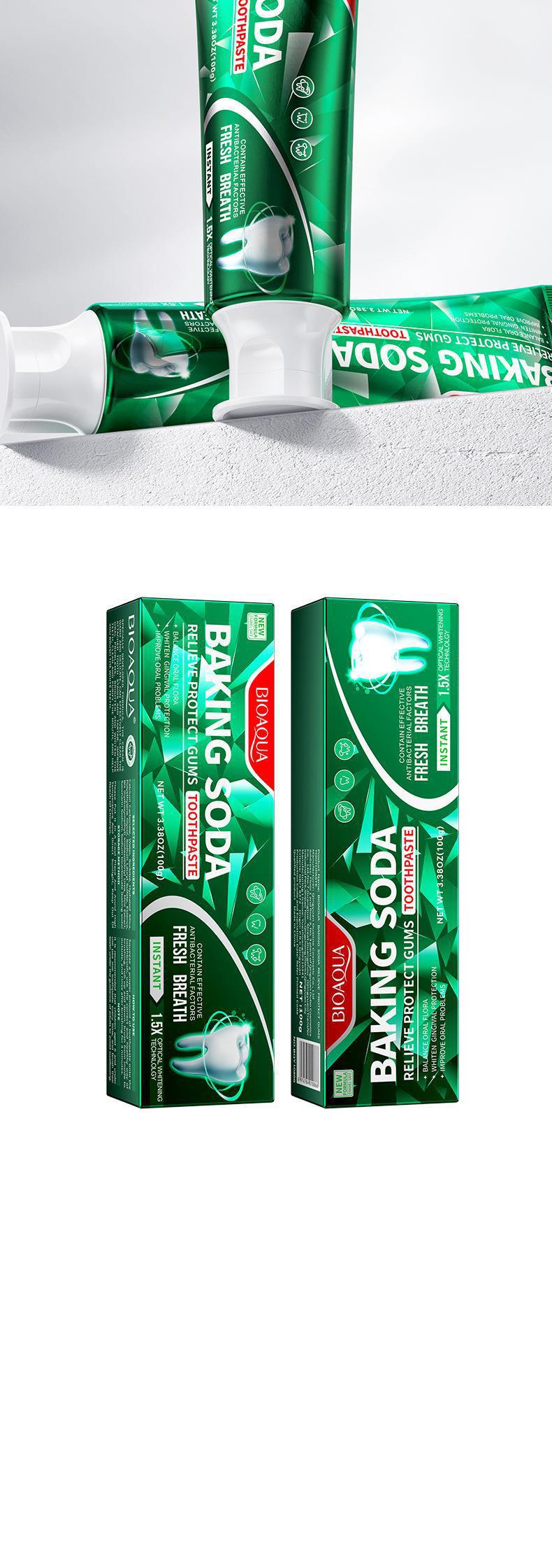 Foreign Trade  BIOAOUA Baking Soda Gum Care Toothpaste Clean the Mouth and Freshen Breath Genuine Toothpaste Wholesale