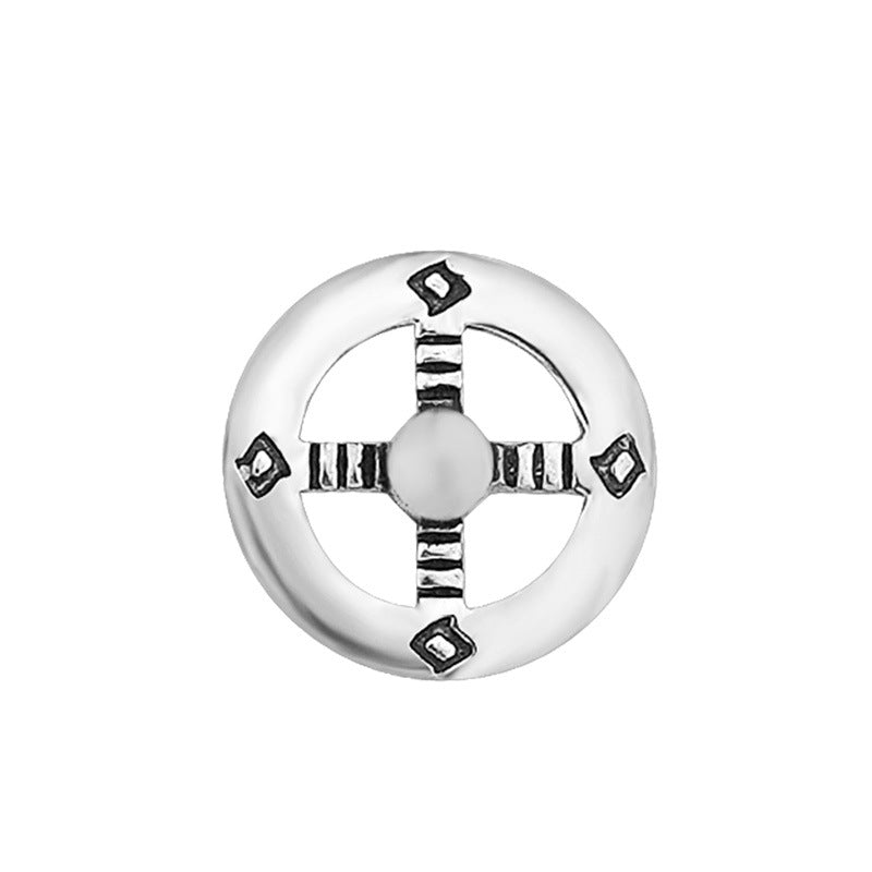 New Stainless Steel Necklace Accessories Japanese Takahashi Goro Cross Wheel Disc Chain Titanium Steel Eagle Hook Taijiao Chain