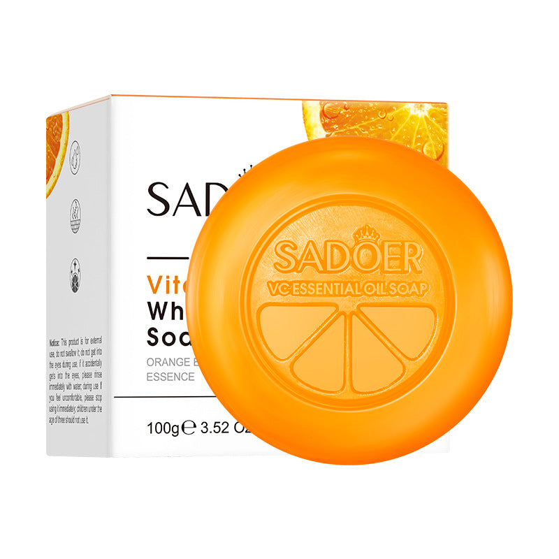 All English Vitamins C Soap SADOER Clean Bath Cleansing Essential Oil Handmade Soap  Foreign Trade Wholesale