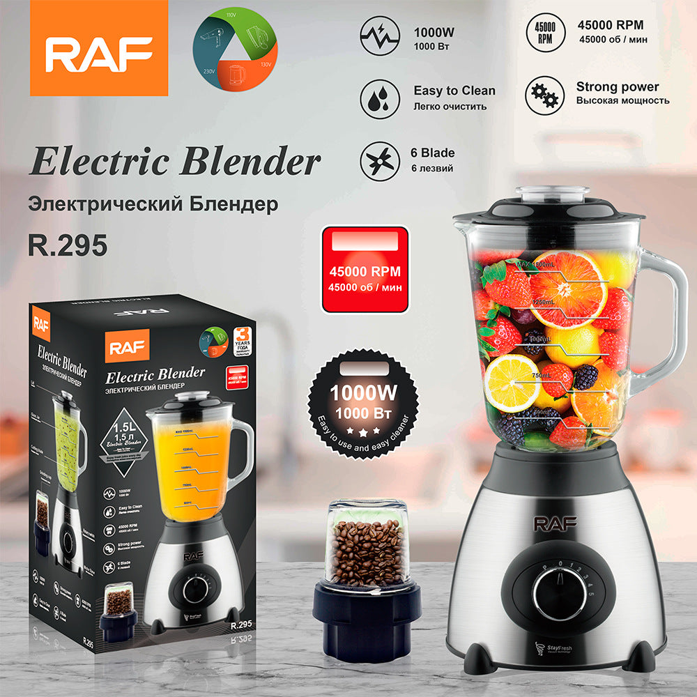 Multifunctional EU/US Standard Juicer Household Fully Automatic Fruit and Vegetable Juicer Blender Glass R.295