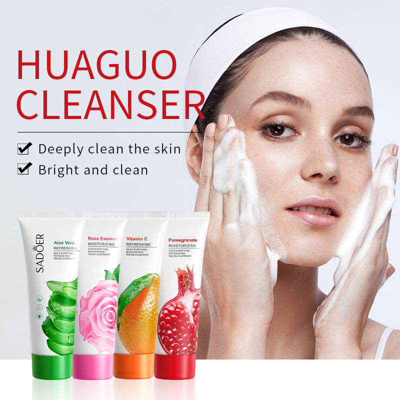 Full English Facial Cleanser SADOER Rose Facial Cleanser100g Deep Cleaning  Foreign Trade Live Wholesale