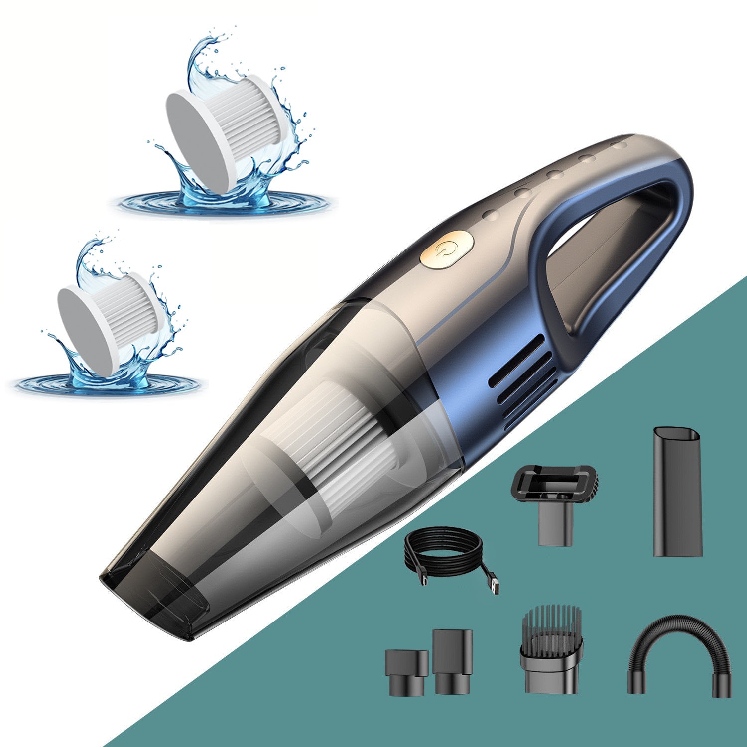 Chejia Dual-use Small Rechargeable Handheld Vacuum Cleaner High Power Wireless Car-mounted Dry and Wet Dual-use Large Suction Vacuum Cleaner