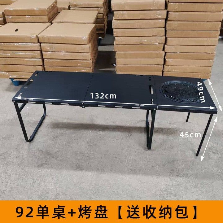 Outdoor folding table camping picnic table igt Hydraulic Tactical Table Portable Semi-Automatic Table Camping Integrated