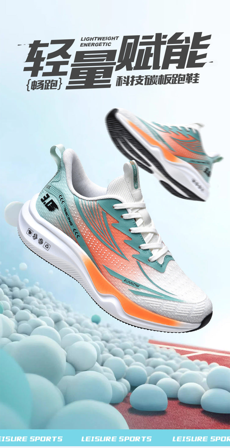 New Summer Lightweight Wear-resistant Men's Running Shoes Carbon Plate Non-slip Sports Shoes Casual Fashion Shoes