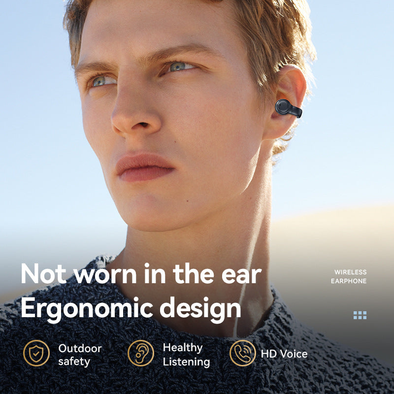 M47New Private Model Ear Clip Bone Conduction Bluetooth Earphones Non-In-Ear Sports Digital Display Long Battery Life Earphones
