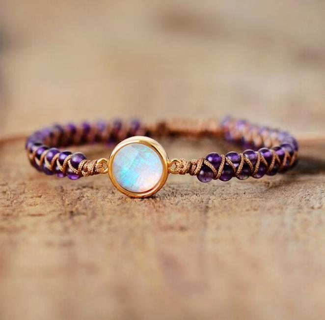 European and American fashion new white turquoise amethyst bracelet108Lotus Pendant Bracelet with Buddhist Beads