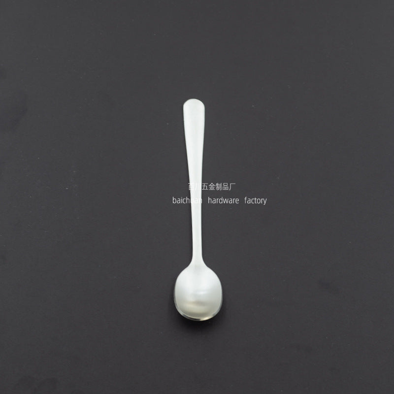 Manufacturer Extra Small Spoon Stainless Steel Coffee Spoon Creative Spoon Small Round Spoon Mini Extra Small Spoon8CM Seasoning Spoon
