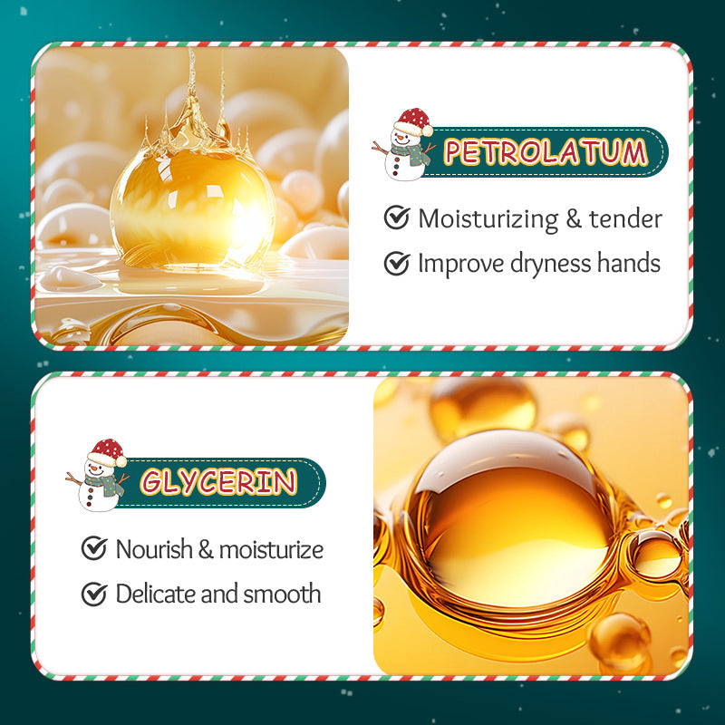 Full English Christmas Kiwi Smooth Hand Cream SADOER Anti-chapped Moisturizing Hand Cream  Wholesale