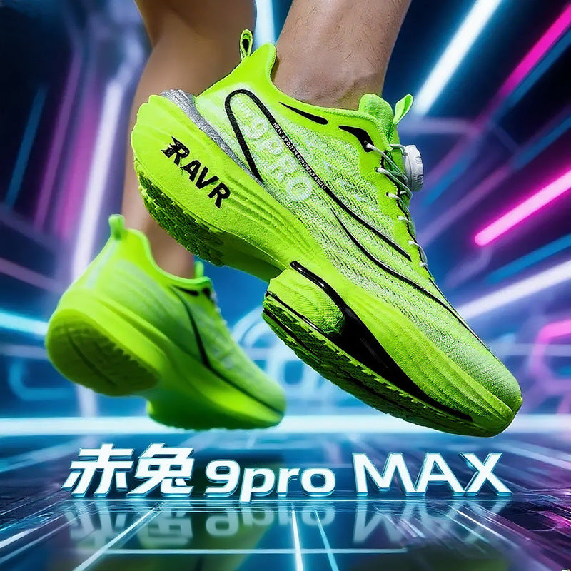 2025Autumn Winter New Double Mesh Comfortable Knob Buckle Sports Shoes Parent-Child Super Soft Sole Carbon Plate Wear-Resistant Running