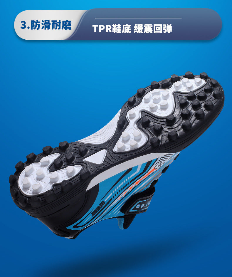 Professional Boys' Lightweight Breathable Training Shoes with Velcro for Primary and Secondary School Students2025Fashion Trendy Short Spike Sneakers