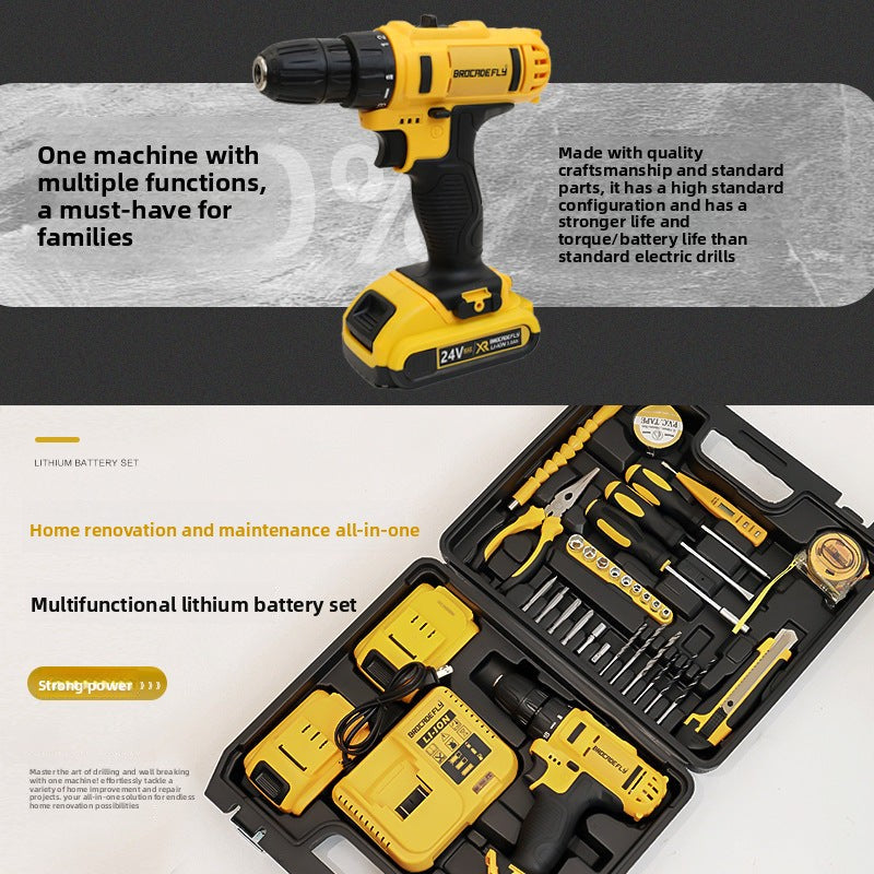 Factory direct sales48Hourly Delivery DW10mm Lithium Electric Hand Drill Set Multifunctional Lithium Electric Hand Drill