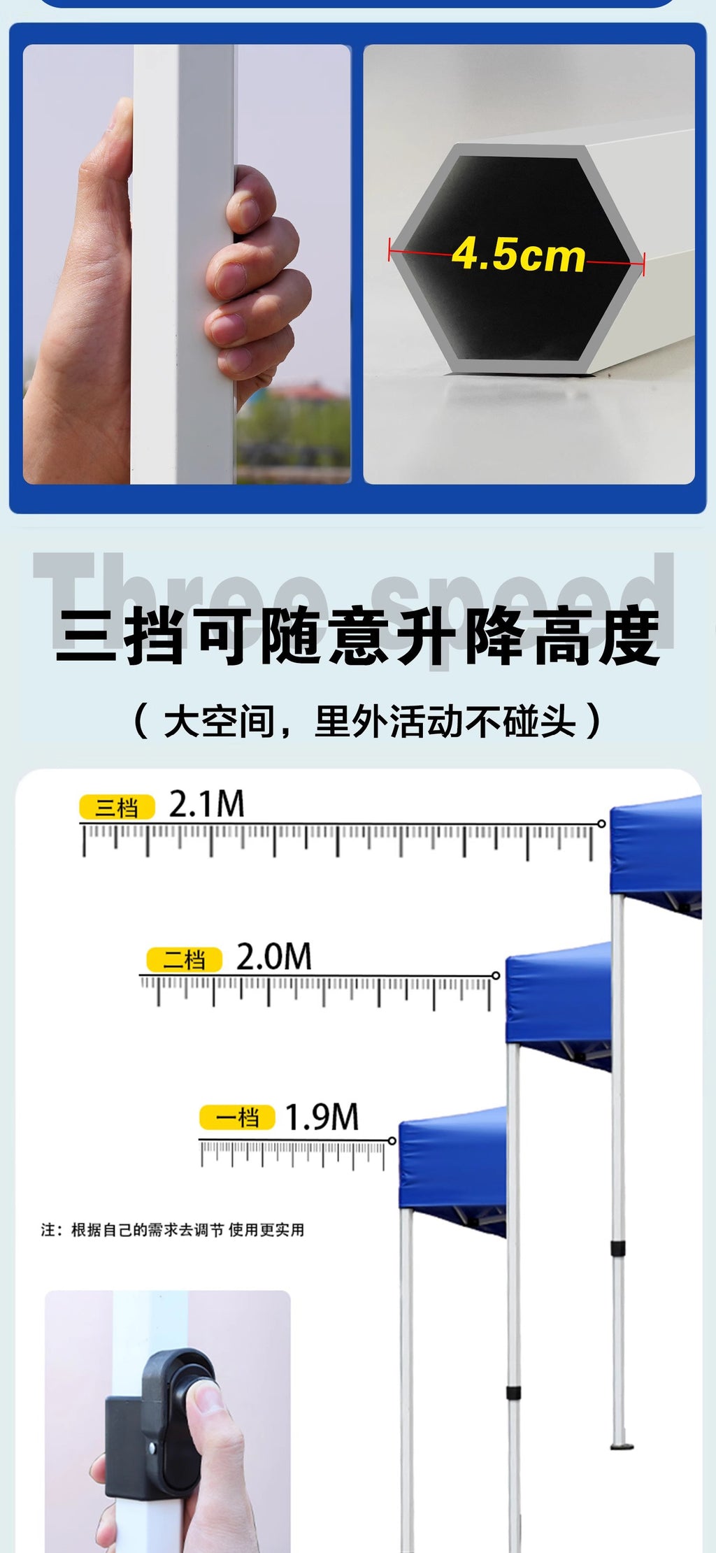 Four-Legged Rainproof Tent Four-Corner Sun Umbrella Outdoor Canopy Sunshade Stall Use Rain Cover Retractable Folding Tent