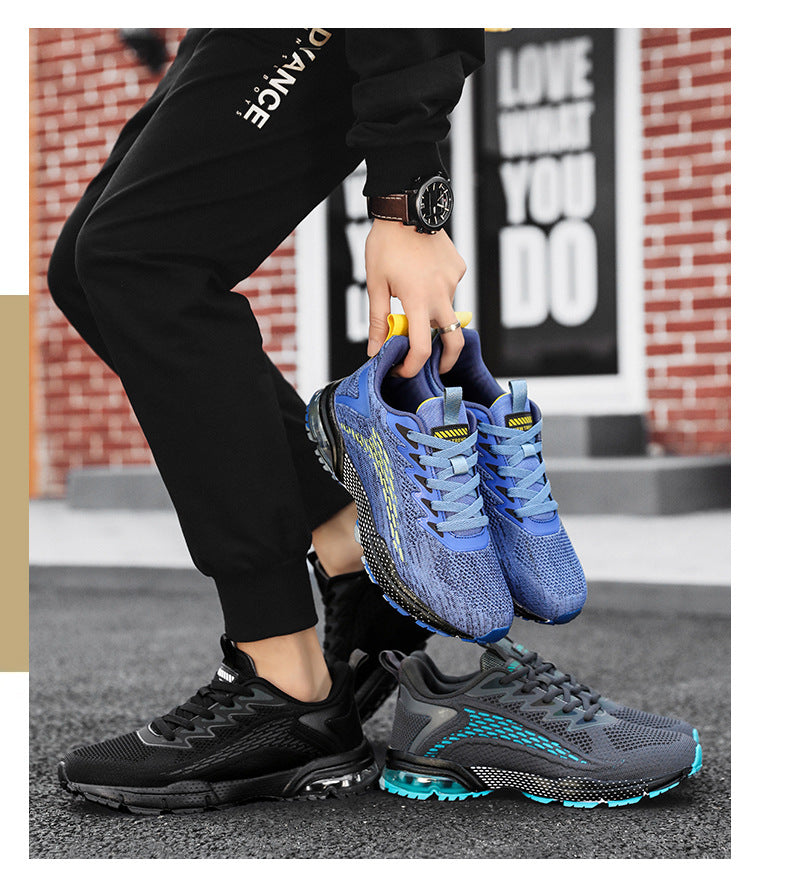 New Fashion Jelly Sole Men's Shoes Flyknit Breathable Casual Shoes Student Running Sports Shoes Export Men's Shoes