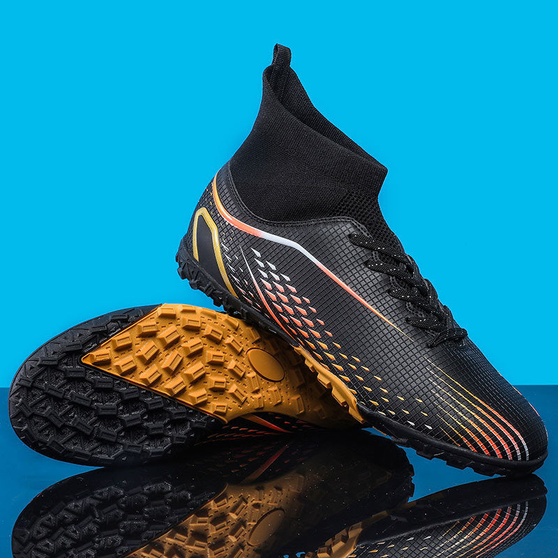 New football shoes for men and women AG Long Spike gold Competition Student Training Shoes Artificial Turf TF Wholesale of Broken Nails