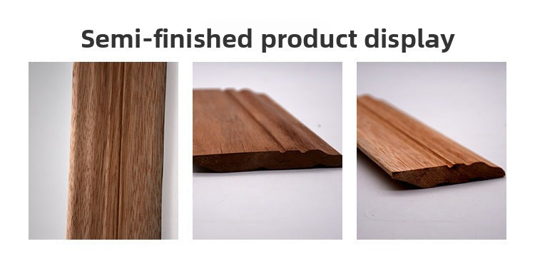 Ivory white solid wood skirting board 10cm Raw wood lines 10Centimeter wooden flooring with white skirting board
