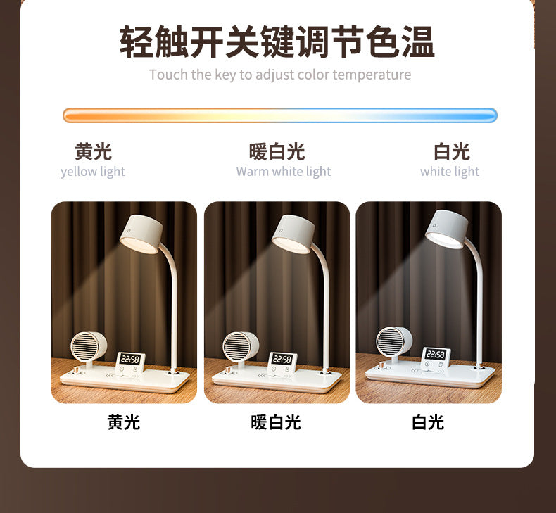 Customized Multifunctional Eye Protection Desk Lamp for Study, Smart Reading Lamp, Desktop Foldable Digital Display Time Study Lamp