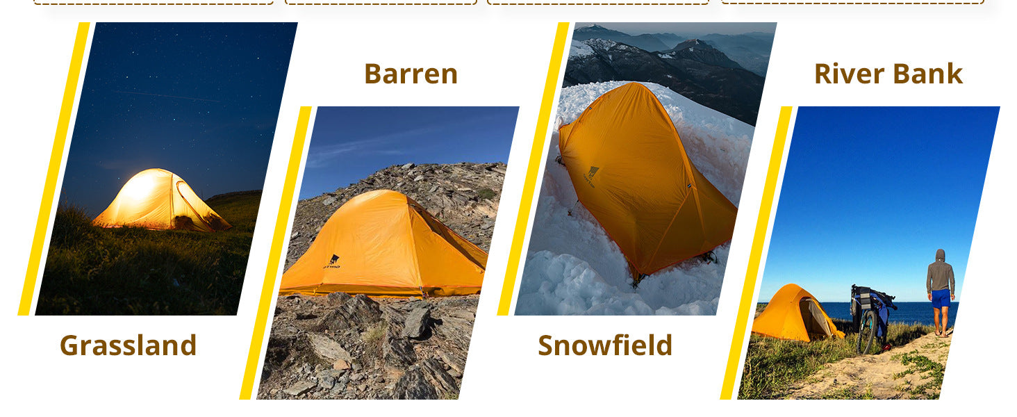 Outdoor Supplies Tent Outdoor Camping Double Layer Tent Thickened Waterproof Windproof Camping Hiking Mountaineering Tent