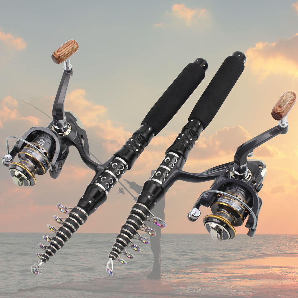 Fishing Gear: Ultra-Short Portable Telescopic Fishing Rod, Small Sea Rod, Rock Fishing Long Casting Rod, Fishing Set