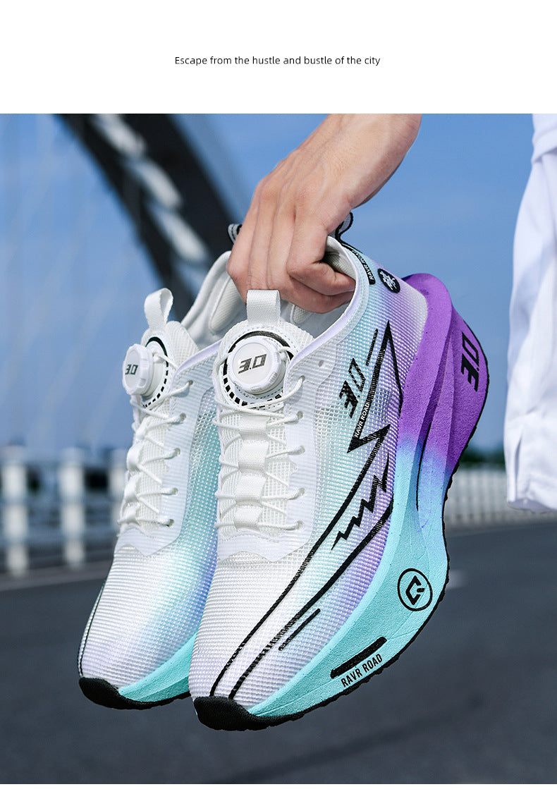 Summer New Fashion Breathable Comfortable Durable Running Shoes Men's Shoes Real Carbon Plate Cushioning High Elasticity Couple Sports Shoes