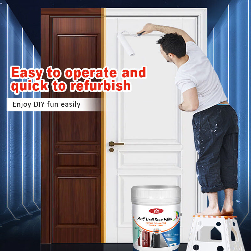Anti-theft Iron Door Paint Metal Aluminum Alloy Iron Door and Window Renovation Color Change Rust-Proof Water-Based Paint Latex Paint