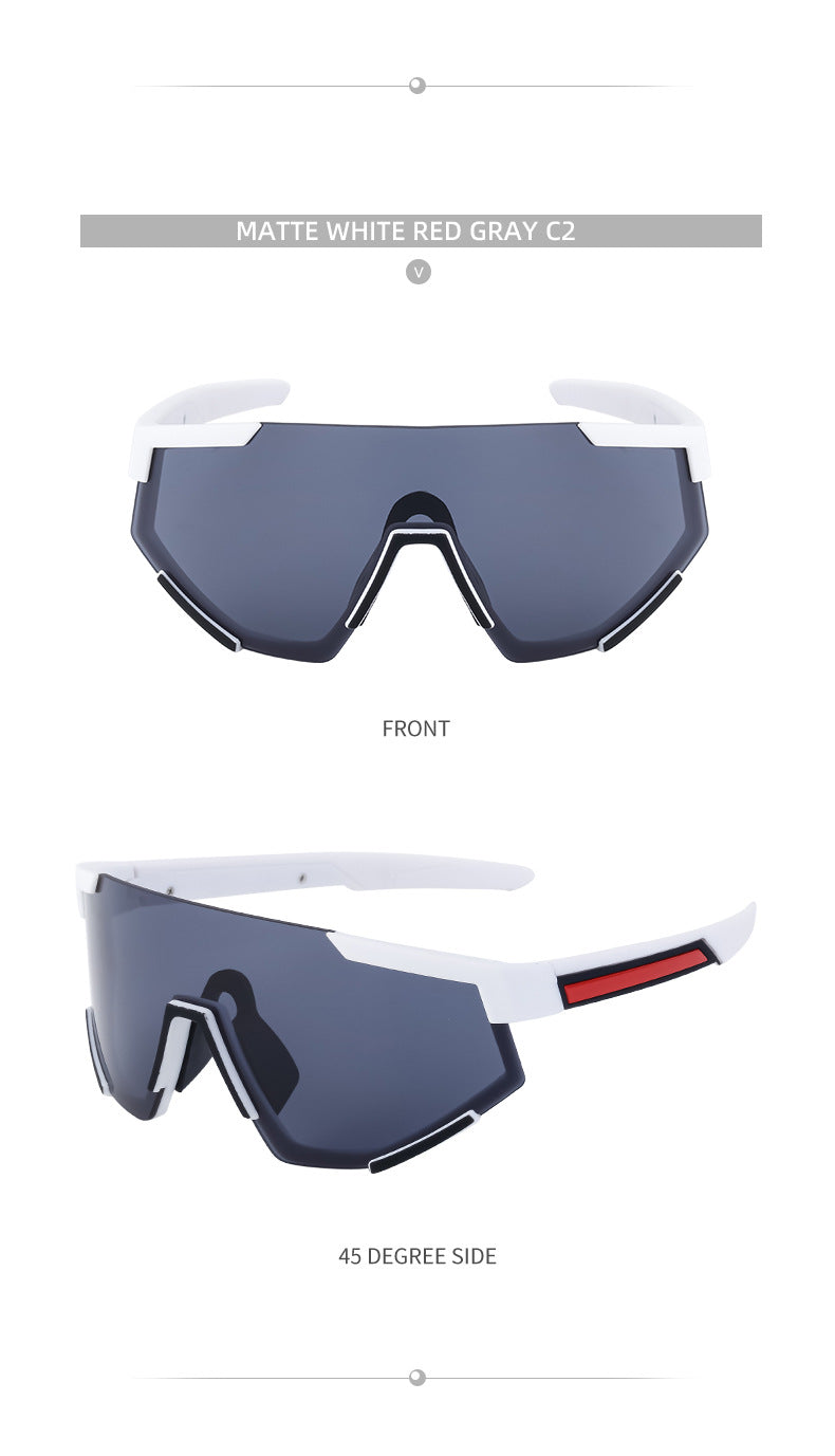 New Cycling Goggles for Women, UV Protection, One-Piece Large Frame Sunglasses, Outdoor Sports Colorful Integrated Sunglasses