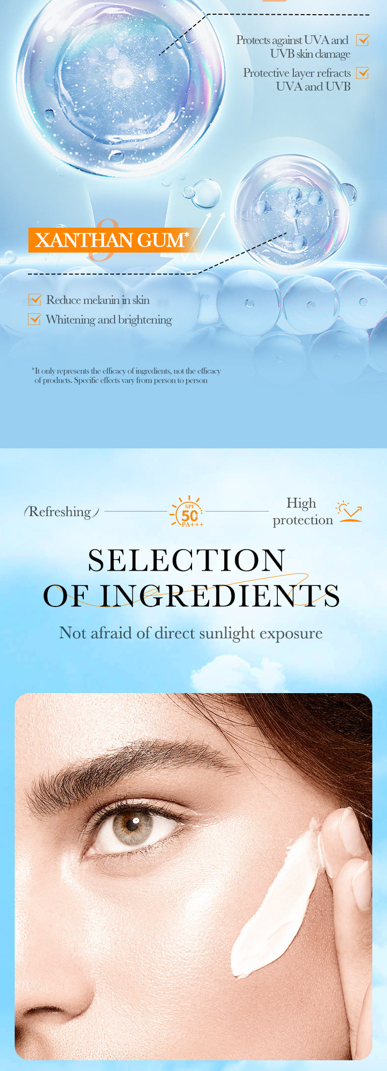 Full English Rice Puree Sunscreen40g BIOAOUA Sunscreen Isolation Cream Sunscreen  Foreign Trade Wholesale