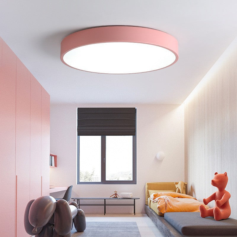 Bedroom Lamp Ceiling Lamp Modern Simple Warm Macaron Lighting led Nordic Round Living Room Children's Room Lamp