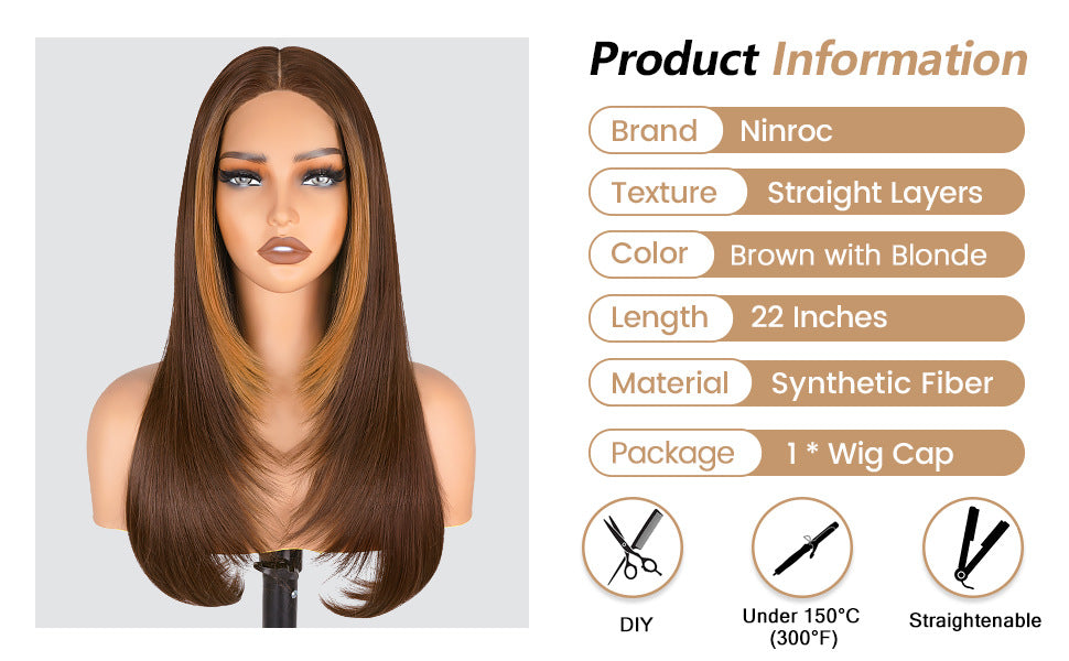 No Shedding No Tangle Straight Layers Lace Front Wig