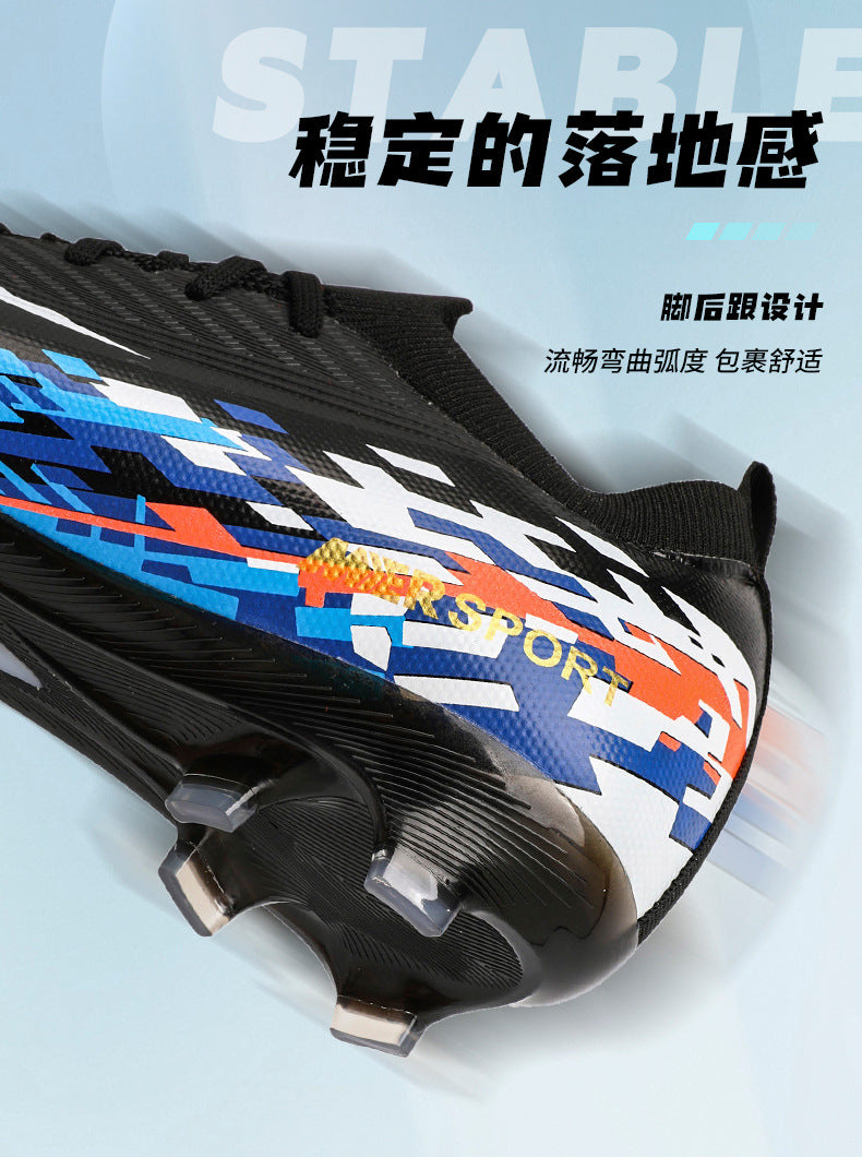 New Large Size Long Spike Football Shoes Low Top Youth Competition Training Student Football Sports Shoes