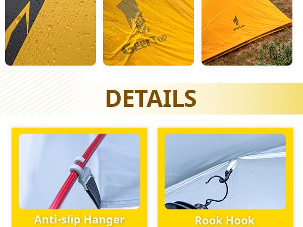Outdoor Supplies Tent Outdoor Camping Double Layer Tent Thickened Waterproof Windproof Camping Hiking Mountaineering Tent