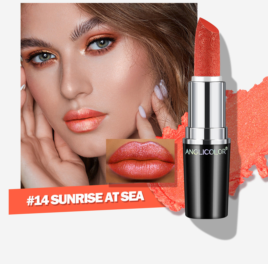 Specially designed for makeup, non-smudging, non-stick cup lipstick, pearlescent moisturizing lipstick, pearlescent nourishing moisturizing color-changing lip balm