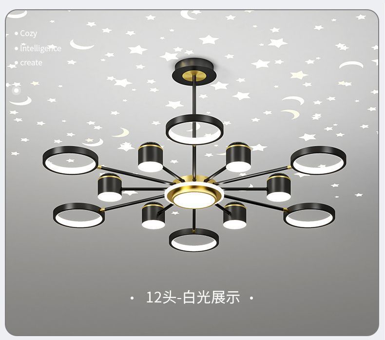 2025Modern Minimalist New Pendant Light Living Room Light Internet Celebrity Light Luxury Nordic Bedroom Hall Starry Sky Lighting Set
