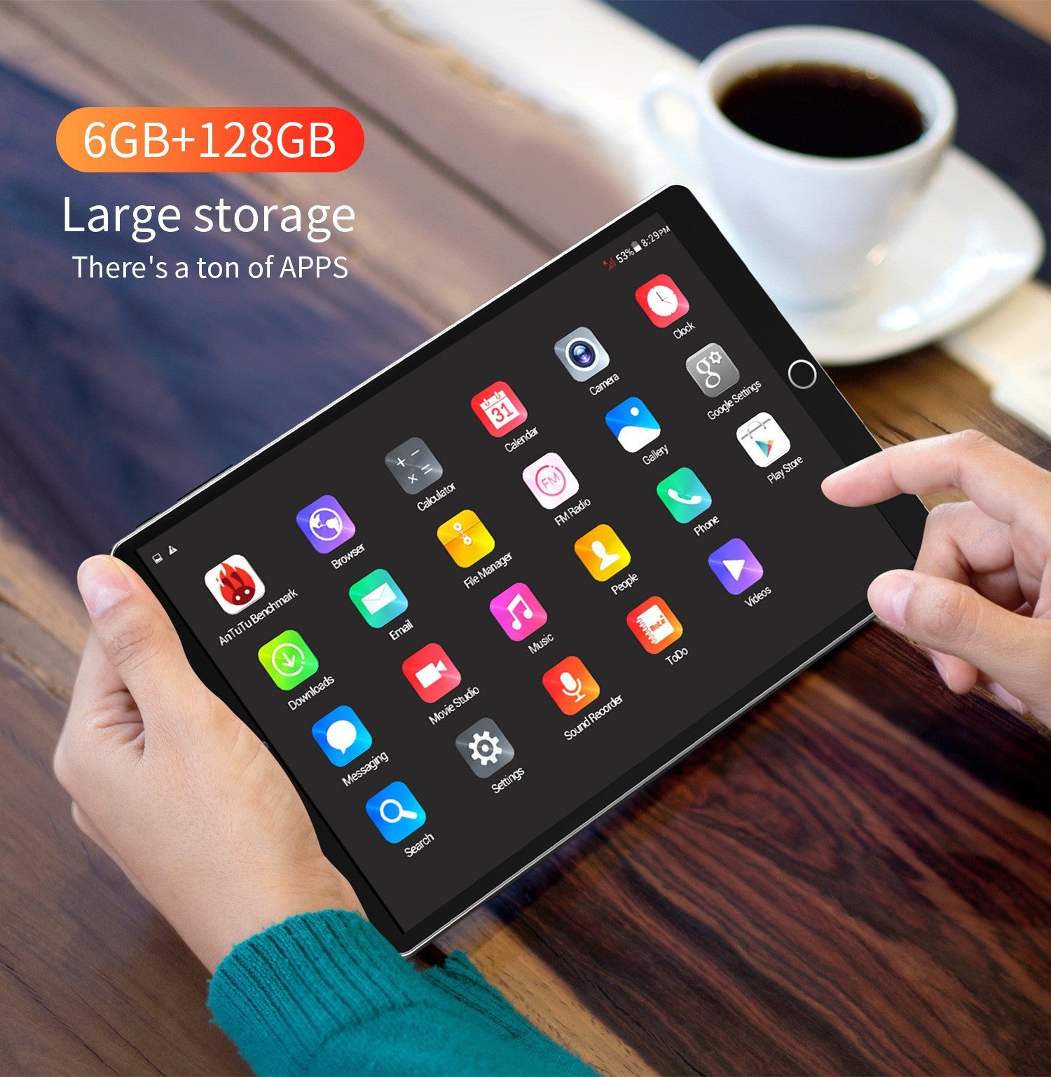 S2New Tablet HD Screen Android pad 2-in-1 Learning Gaming Office Tablet10.1Inch