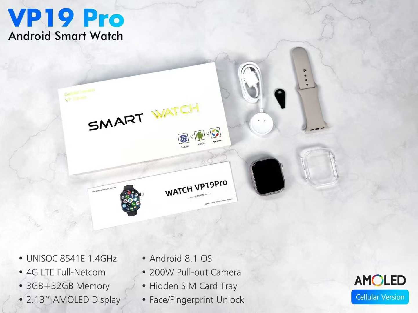 DW100 Pro+Smart Watch5G Plug-in Card Full Netcom and Shuncheng Fingerprint Unlock Recognition Video Call Photography