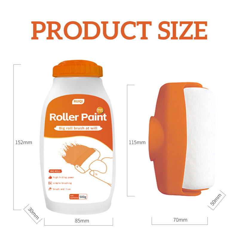 Wall Large Roller Paint Water-Based Odorless Small Roller Paint White Interior Wall Stain Covering Repair Renovation Coating Latex Paint