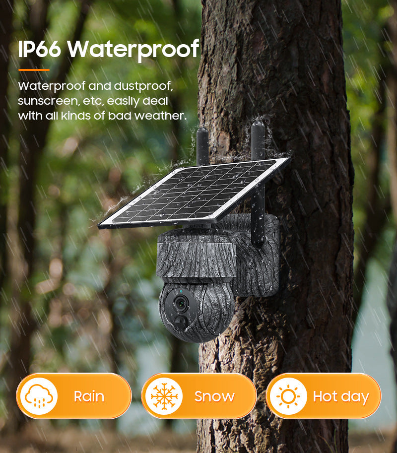 Factory direct sale outdoor camouflage solar waterproof surveillance camera night vision4G Wireless WIFI