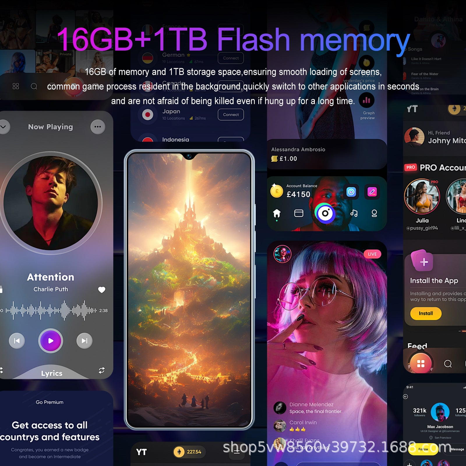 2024New In-Stock Mobile Phones GT10 Pro Smartphone16+1TB Wholesale from the Source Factory for Mobile Phones