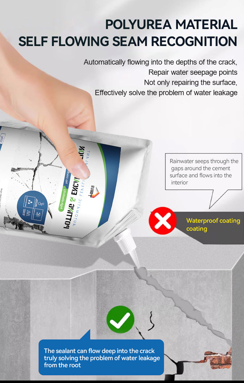 baolisi Self-leveling Grout Sealant Cement Roof Ground Repair Glue Waterproof Leak Repair Gray Grouting Coating