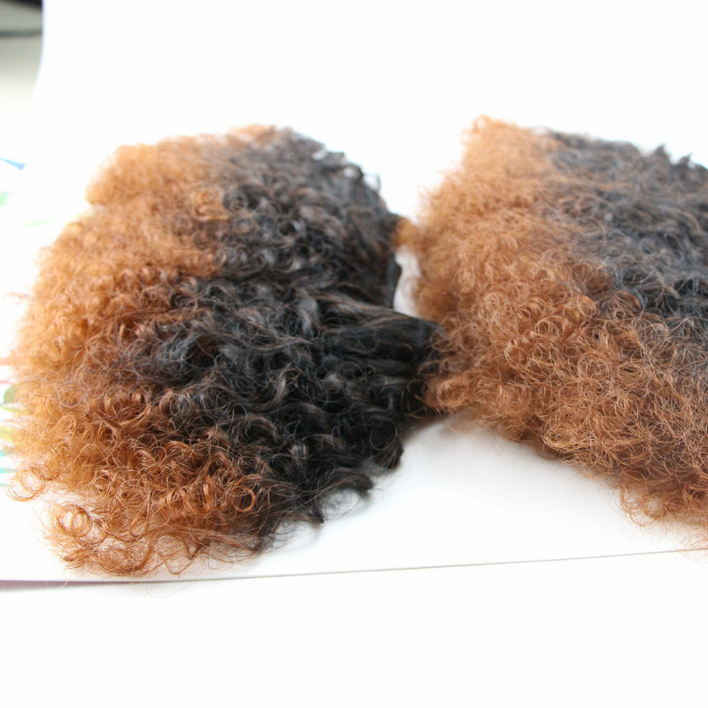 European and American Women's Gradient Wig Hairpiece Natural Black High-Temperature Silk Hair Band Short Curly Hair Spring in Stock