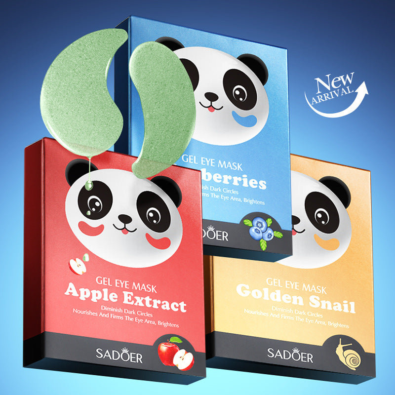 Cross-border Panda Eye Mask Stickers7.9g*7pcs Plant and Fruit Hydrating Moisturizing Eye Mask Wholesale for Foreign Trade