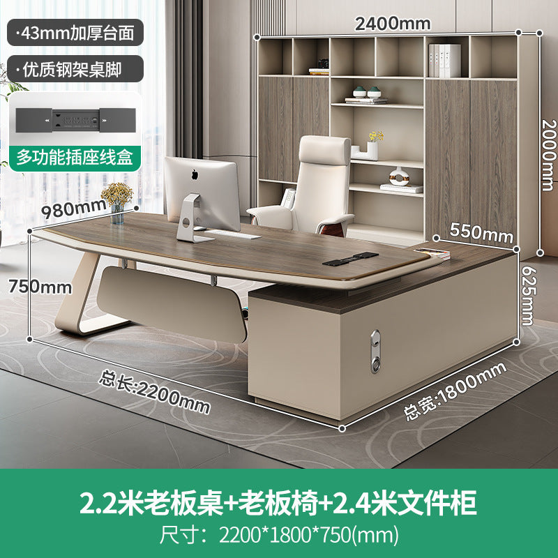 Office Desk Boss Desk Simple Modern Executive Desk Office Desk Office Chair Set Manager Desk President Desk