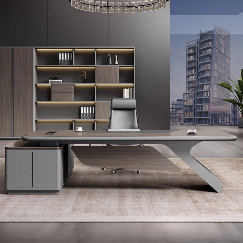 Painted Office Desk Executive Desk President Leader Chairman Boss Desk Office Manager Desk Office Desk and Chair Set