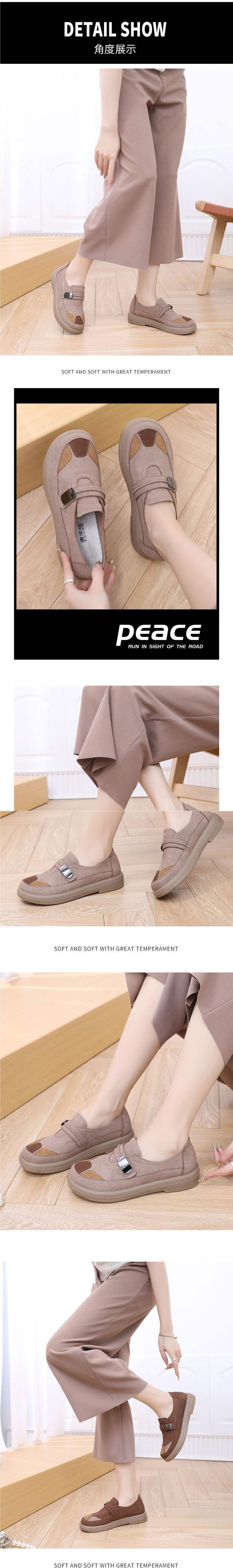 Beijing Spring and Autumn Single Shoes Cloth Shoes for Mothers Women's Flat Shoes for Middle-aged and Elderly Loose Breathable Women's Shoes Casual Non-slip Soft Sole